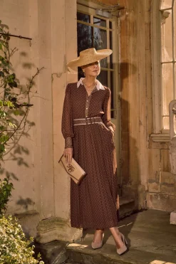 Women Holland Cooper Dresses>Annabel Pleated Maxi Dress