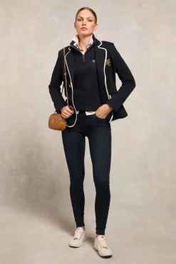 Women Holland Cooper Sweatshirts>Burford Quarter Zip Neck Sweat