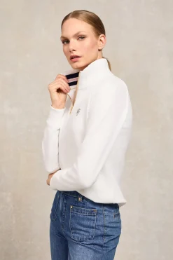 Women Holland Cooper Sweatshirts>Burford Quarter Zip Neck Sweat