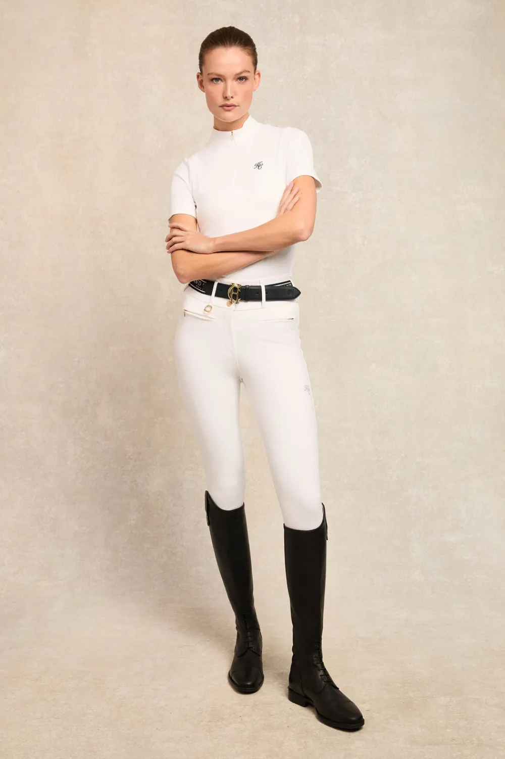 Holland Cooper Base Layers>Burghley Short Sleeve Base Layer