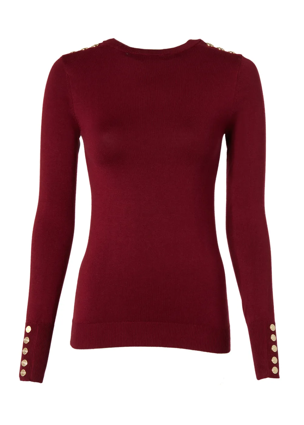 Women Holland Cooper Knitwear>Buttoned Knit Crew Neck