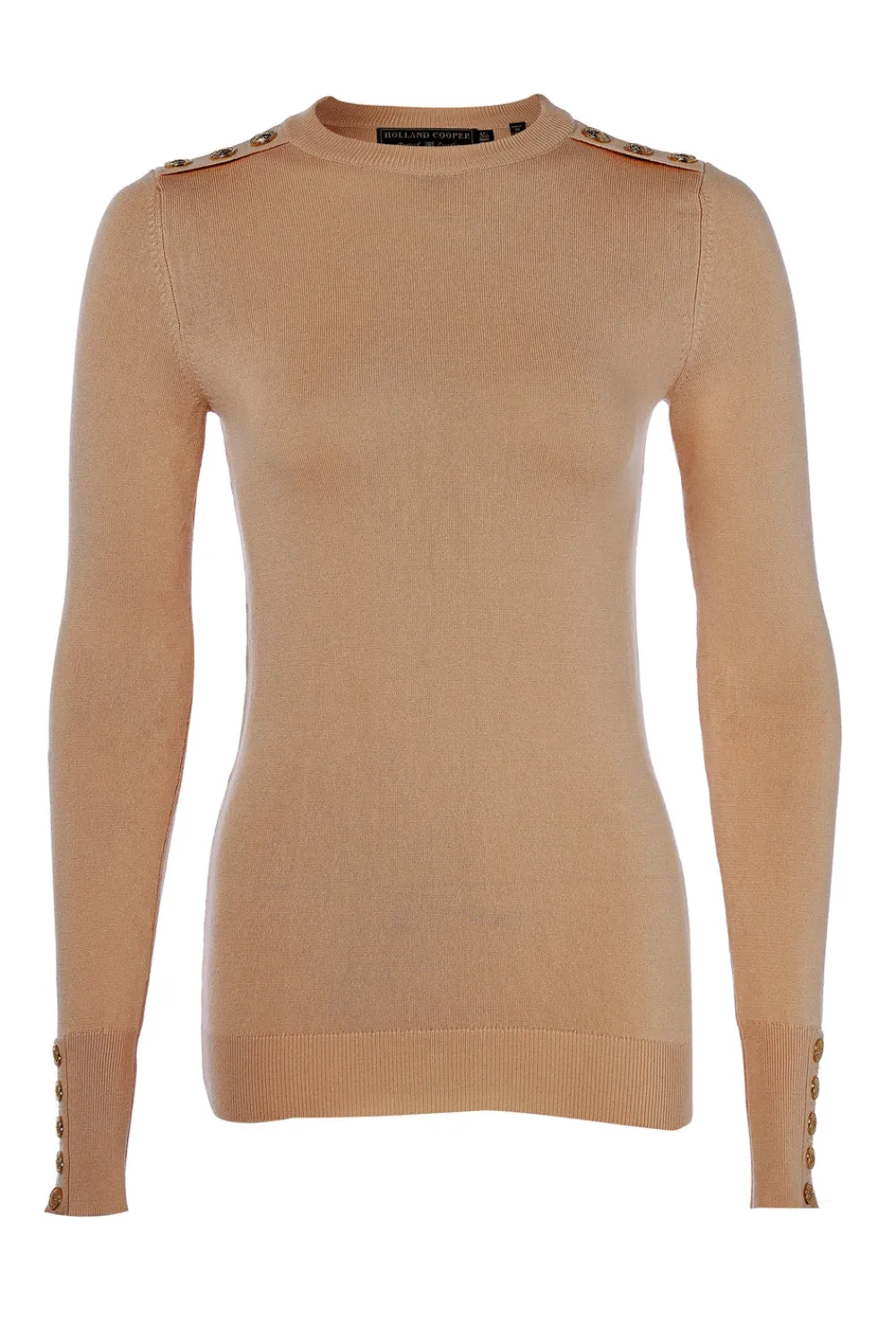 Women Holland Cooper Knitwear>Buttoned Knit Crew Neck