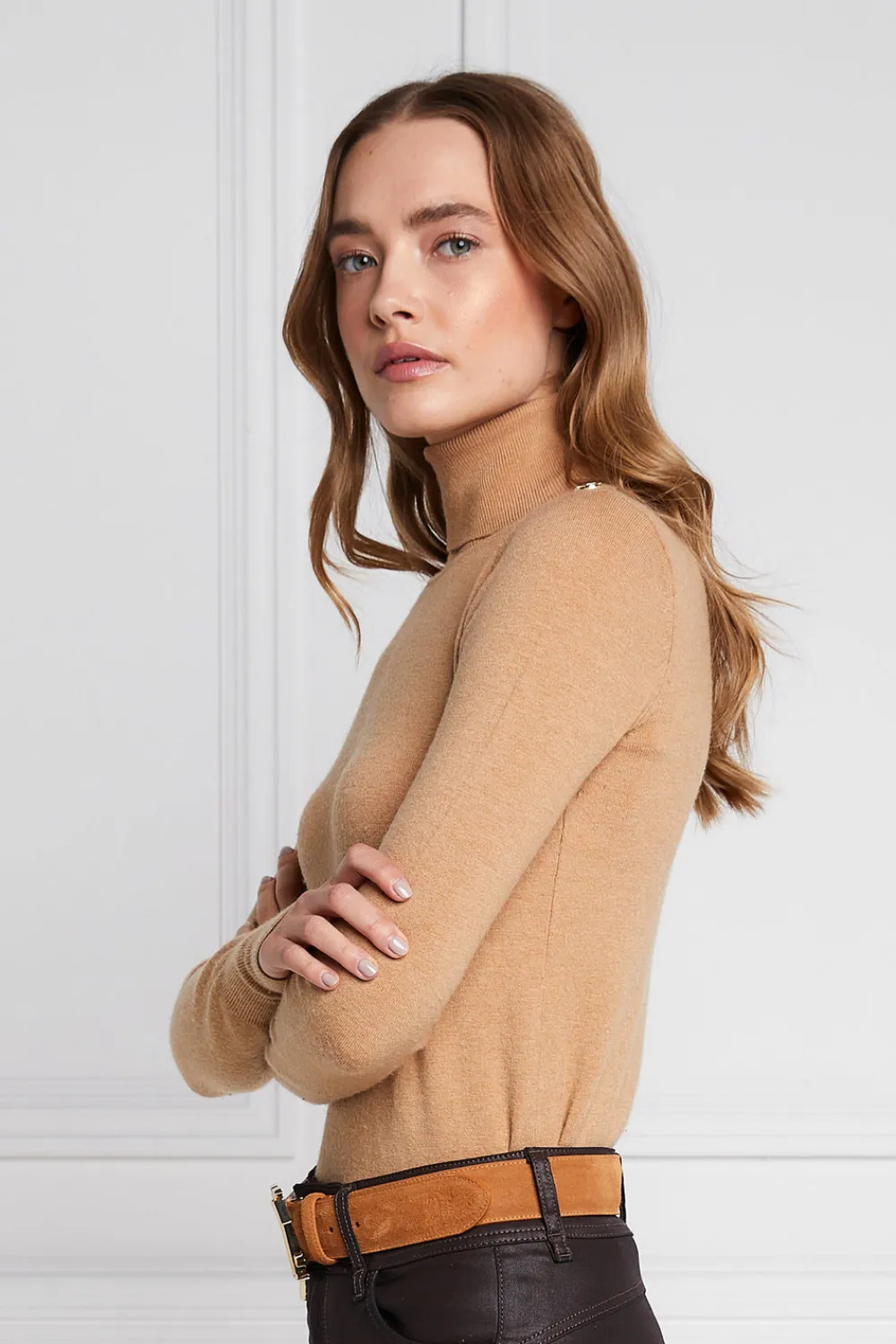 Women Holland Cooper Knitwear>Buttoned Knit Roll Neck