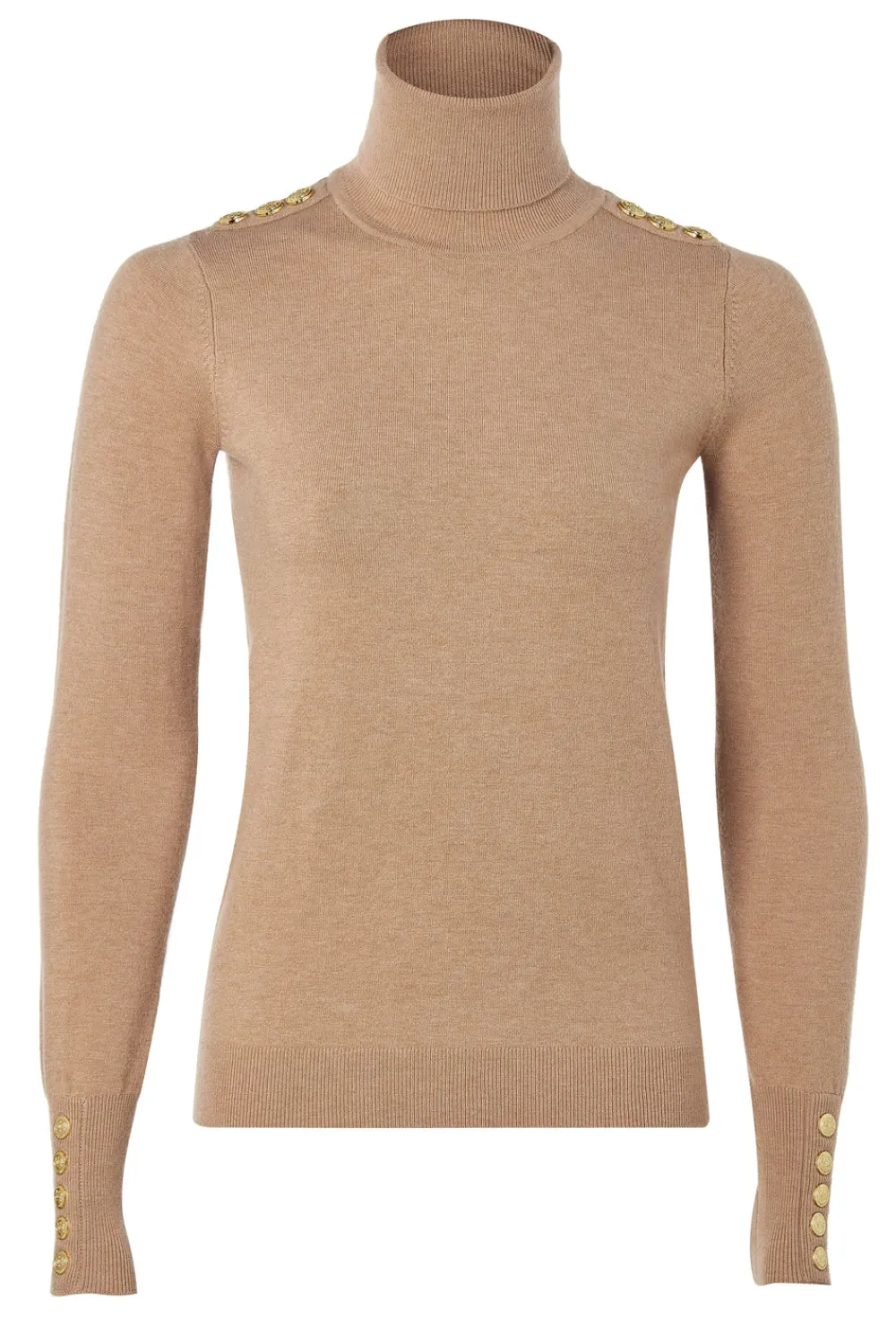 Women Holland Cooper Knitwear>Buttoned Knit Roll Neck