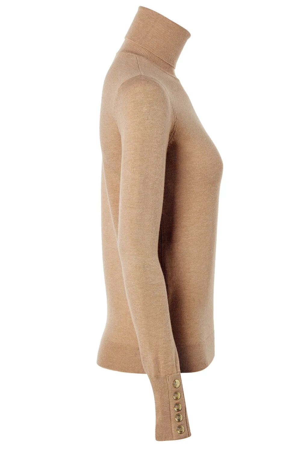 Women Holland Cooper Knitwear>Buttoned Knit Roll Neck