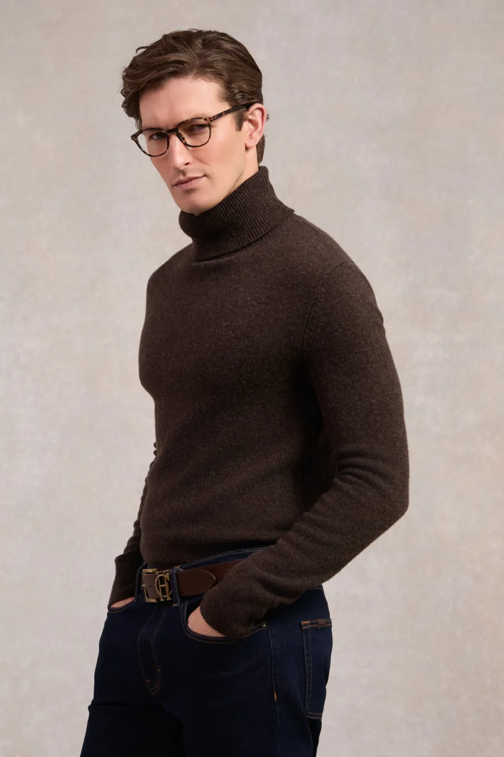Holland Cooper Knitwear>Byron Roll Neck Knit