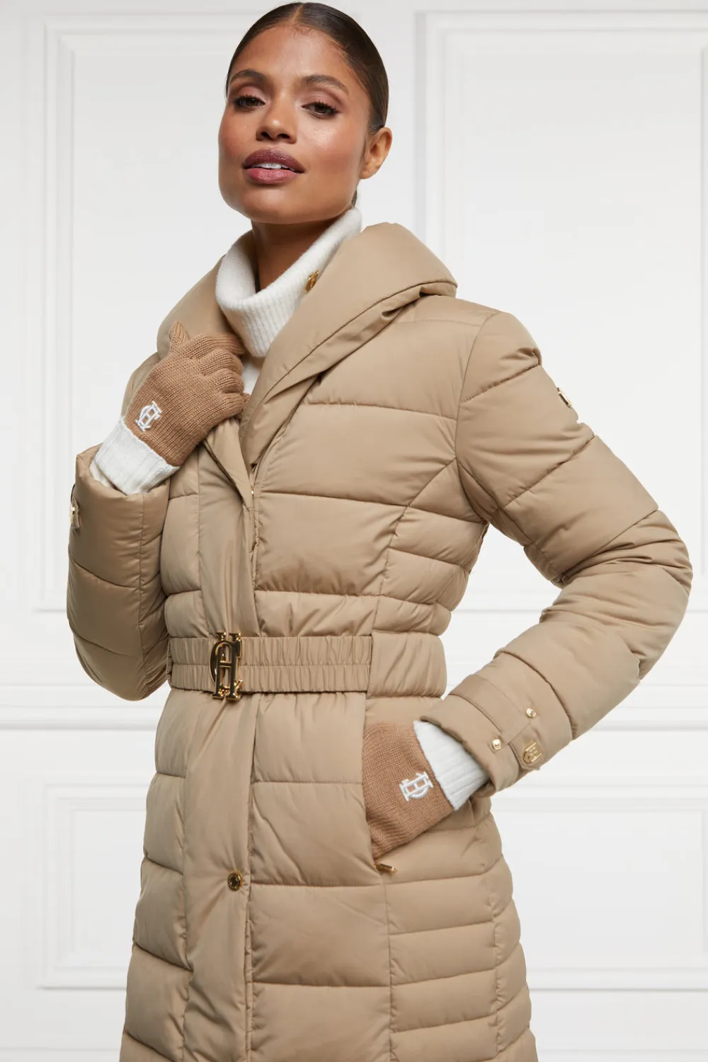 Women Holland Cooper Gloves|Gloves>Chelsea Logo Knitted Gloves