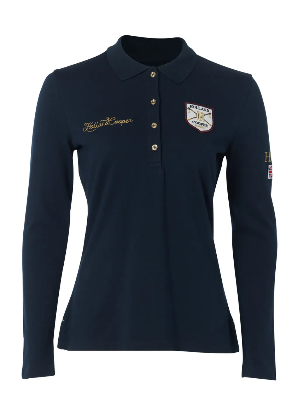 Women Holland Cooper Polo Shirts & Tees|Polo Shirts>Classic Long Sleeve Polo Shirt