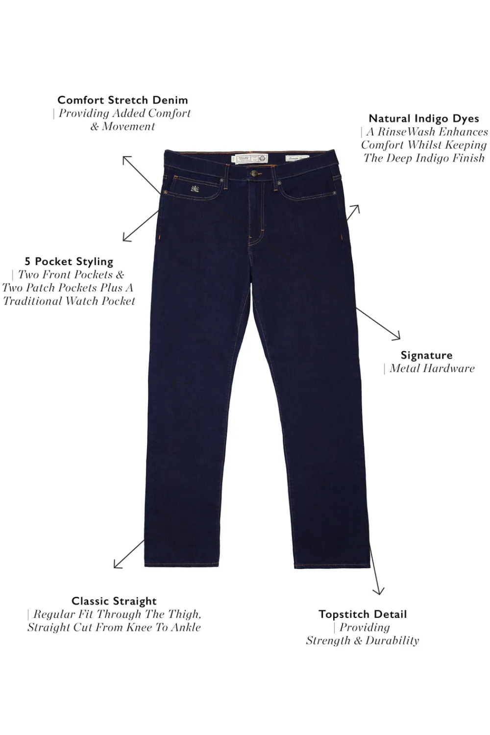 Holland Cooper Jeans>Classic Straight Jean