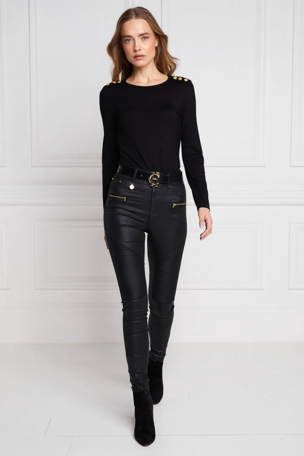 Women Holland Cooper Jeans>Coated Biker Jean