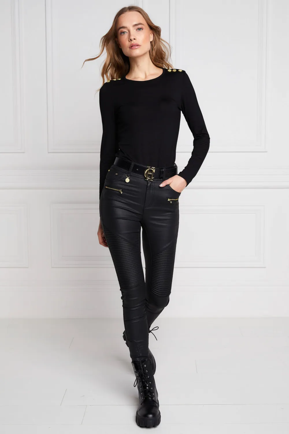 Women Holland Cooper Jeans>Coated Biker Jean