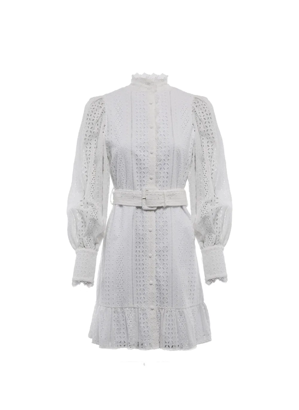 Women Holland Cooper Dresses>Collarless Broderie Mini Dress