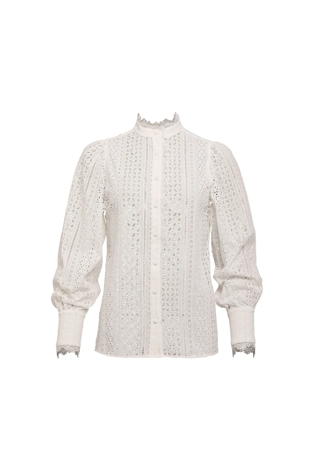 Women Holland Cooper Shirts & Blouses>Collarless Broderie Shirt