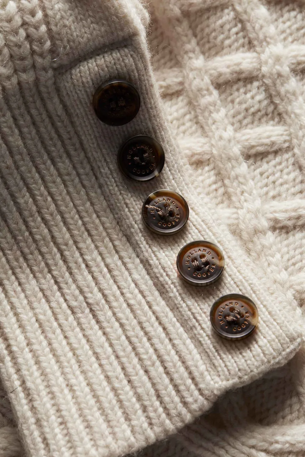 Women Holland Cooper Knitwear>Country Cable Quarter Zip Knit