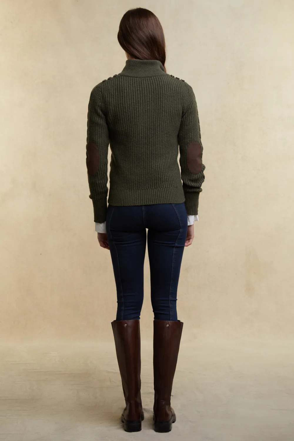Women Holland Cooper Knitwear>Country Cable Quarter Zip Knit
