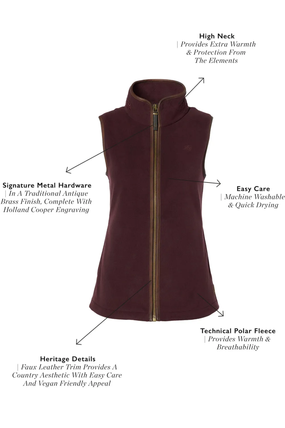 Women Holland Cooper Gilets|Gilets>Country Fleece Gilet