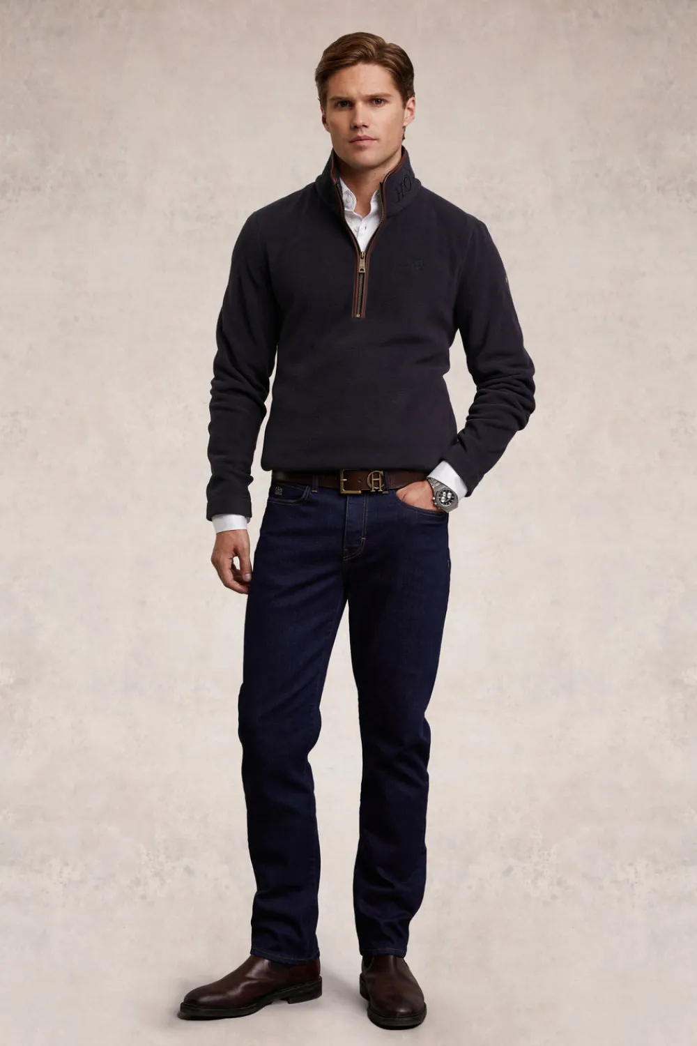 Holland Cooper Fleeces>Country Fleece Quarter Zip