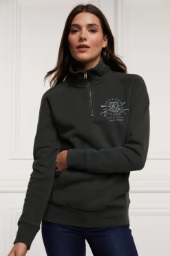 Women Holland Cooper Hoodies & Sweatshirts|Sweatshirts>Crest Zip Henley