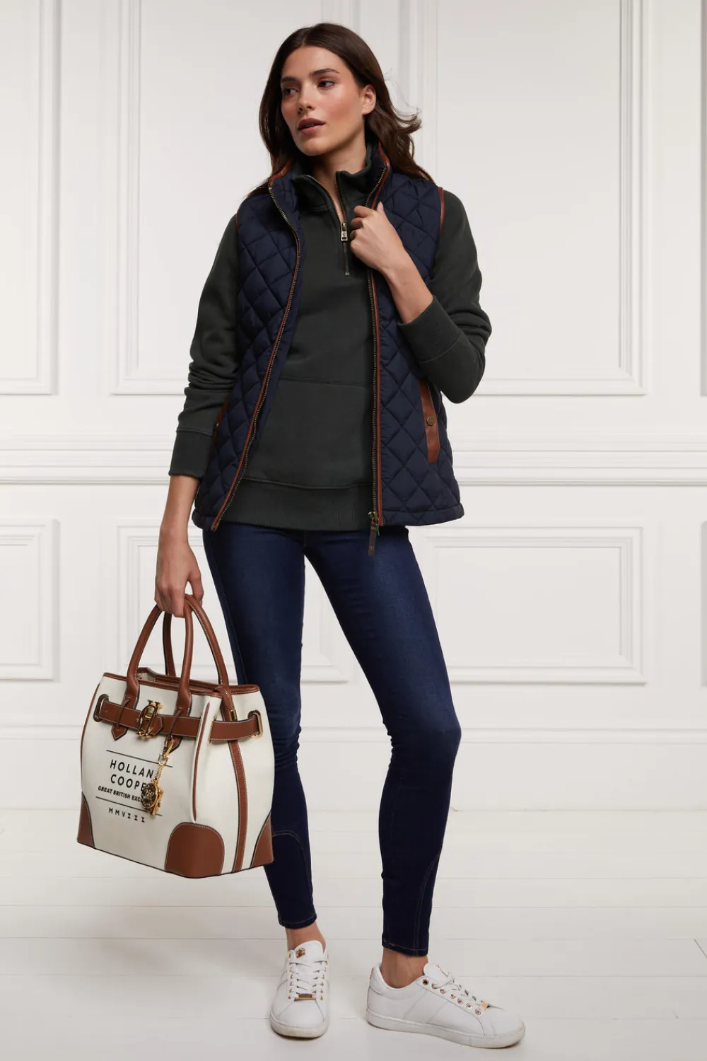 Women Holland Cooper Hoodies & Sweatshirts|Sweatshirts>Crest Zip Henley