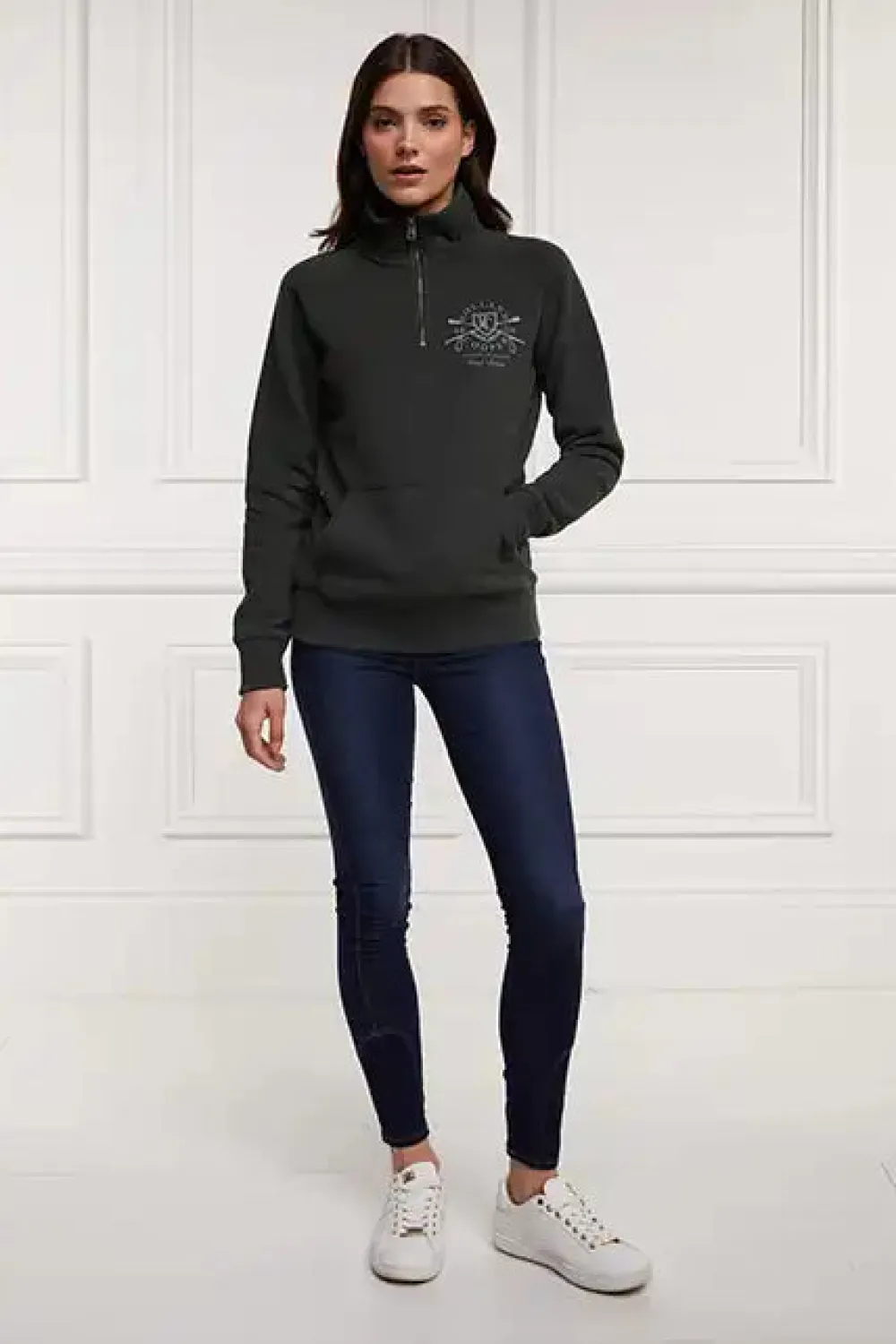 Women Holland Cooper Hoodies & Sweatshirts|Sweatshirts>Crest Zip Henley