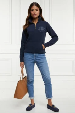 Women Holland Cooper Hoodies & Sweatshirts|Sweatshirts>Crest Zip Henley