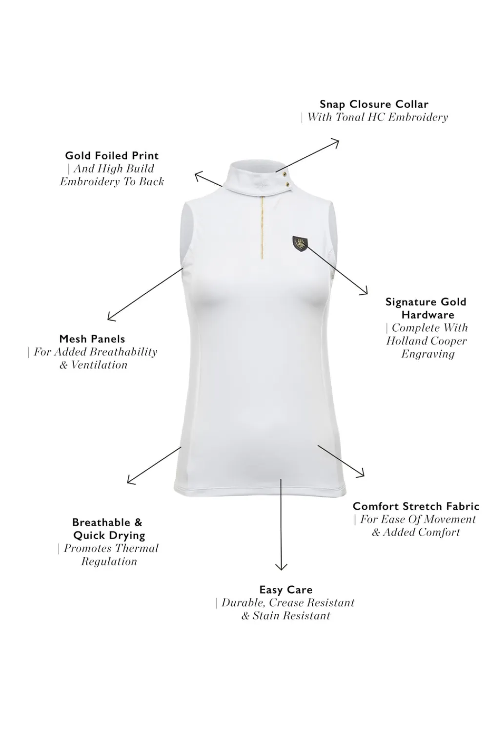 Holland Cooper Base Layers>Elite Sleeveless Base Layer