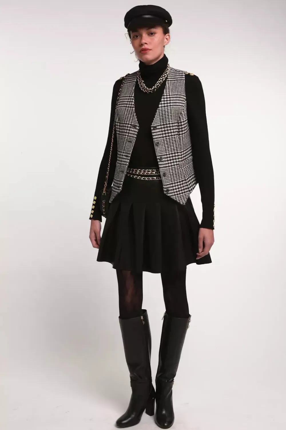 Women Holland Cooper Skirts>Faux Leather Pleated Mini Skirt
