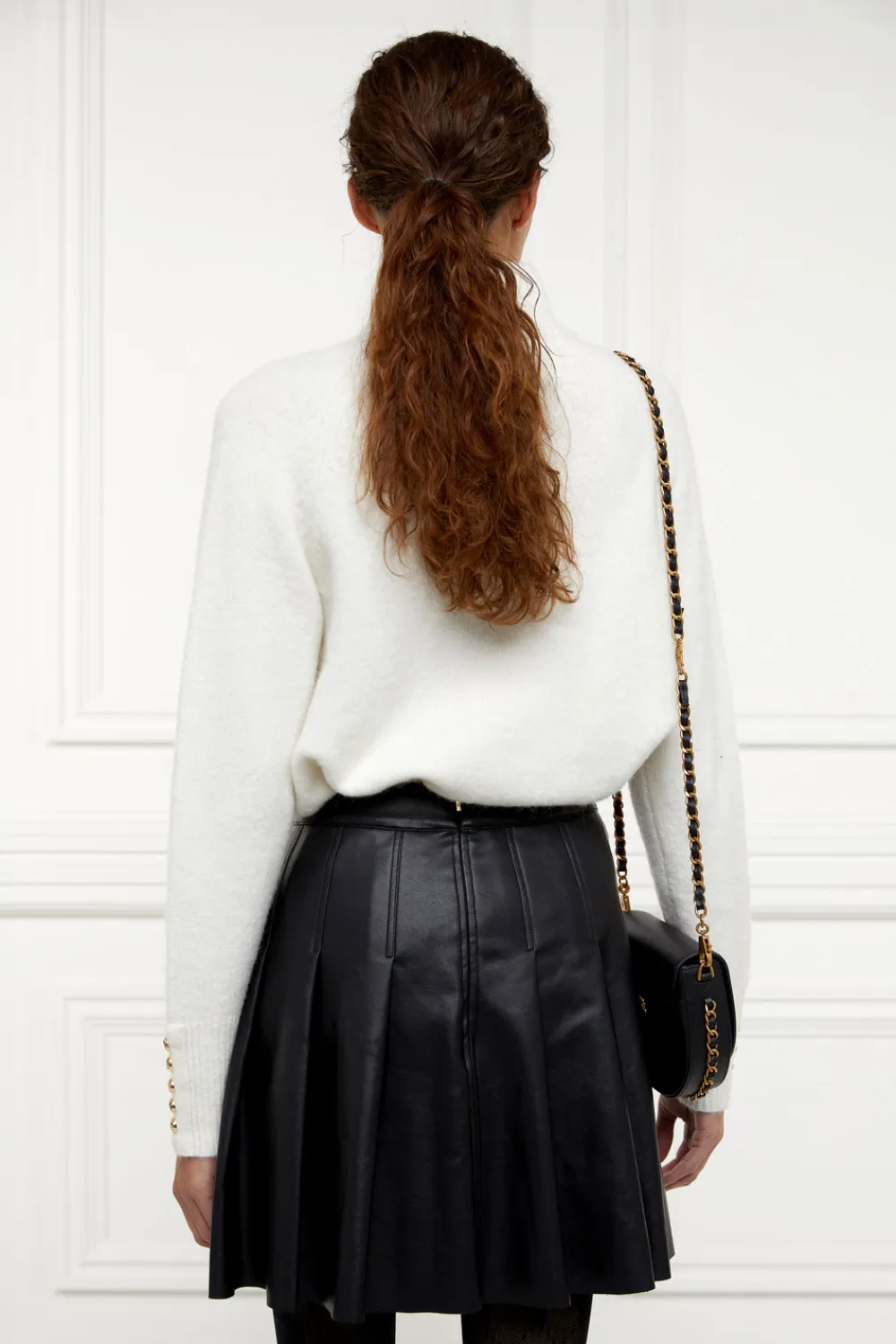 Women Holland Cooper Skirts>Faux Leather Pleated Mini Skirt