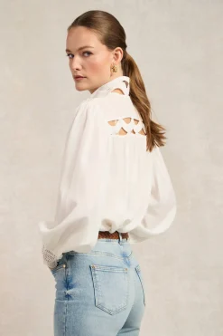 Women Holland Cooper Shirts & Blouses>Featherton Lace Shirt