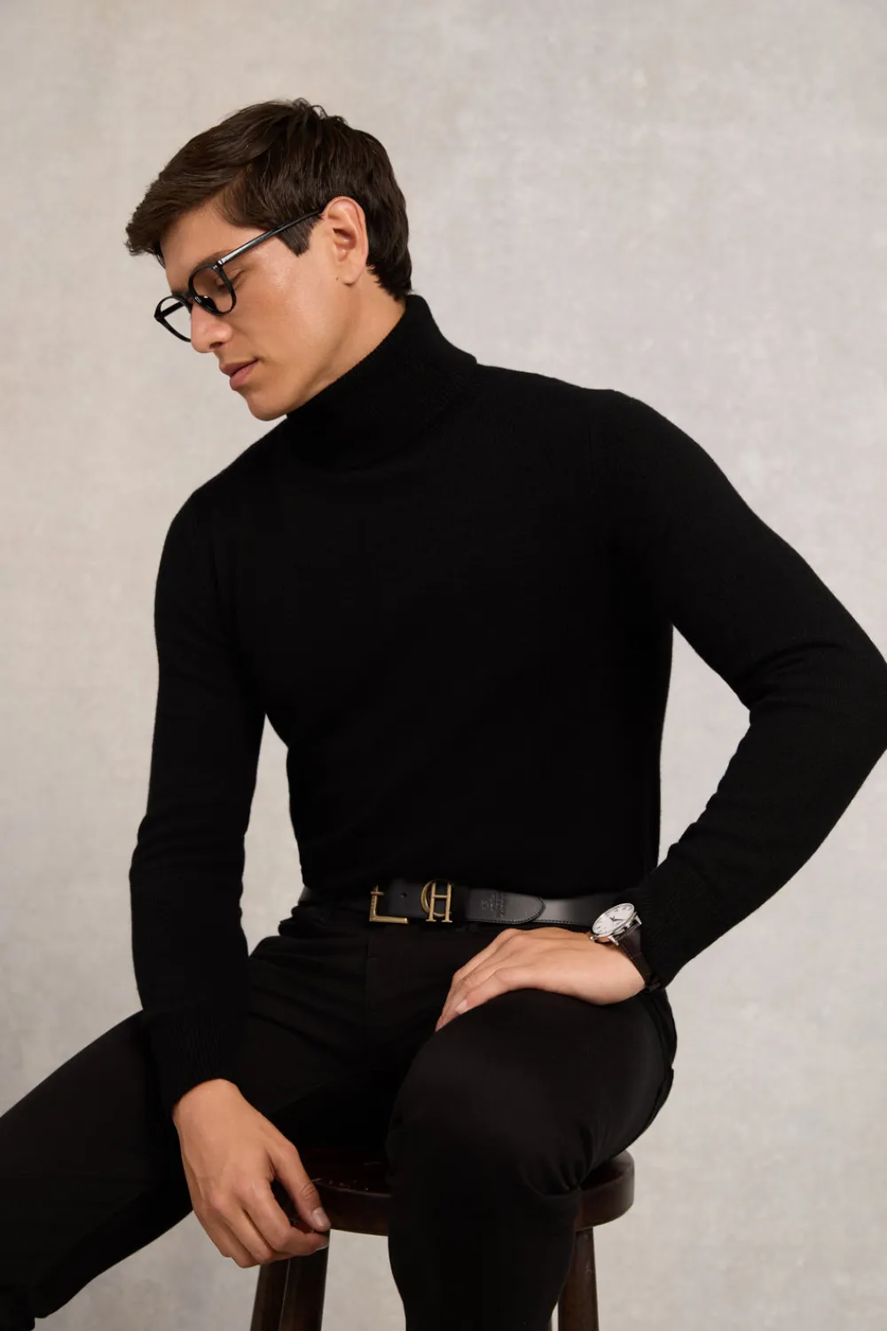 Holland Cooper Knitwear>Fine Roll Neck Knit