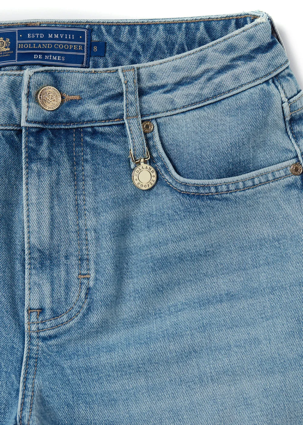 Women Holland Cooper Shorts>High Rise Denim Short