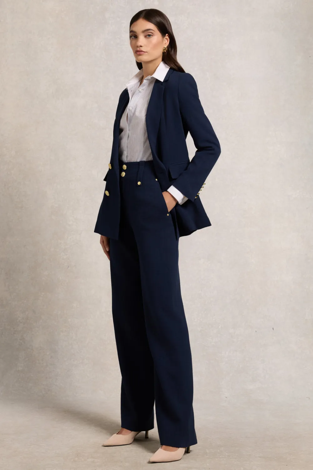 Women Holland Cooper Trousers|Tailoring>High Waisted Straight Trouser