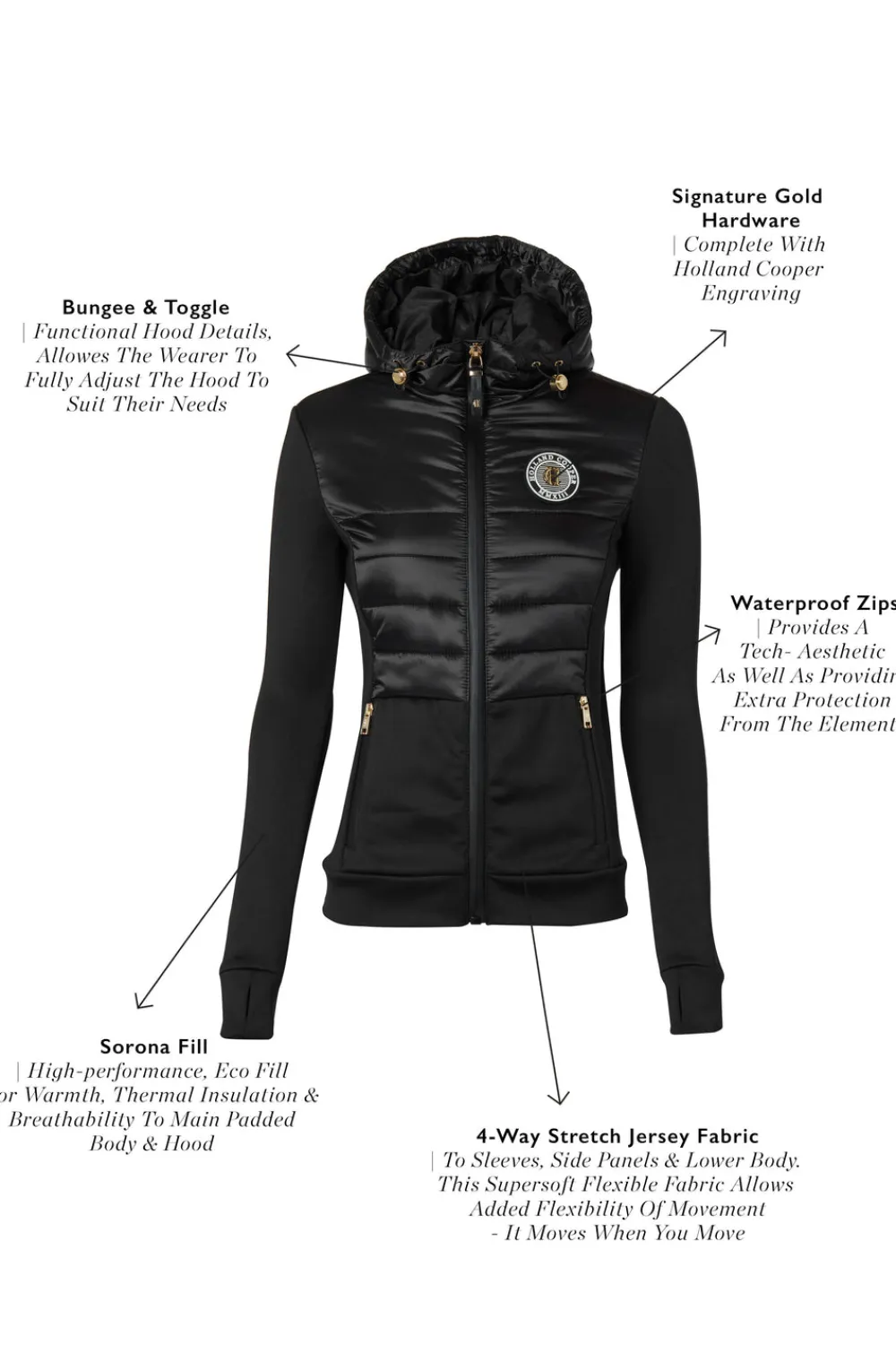 Women Holland Cooper Jackets|Jackets>Hybrid Shell Jacket