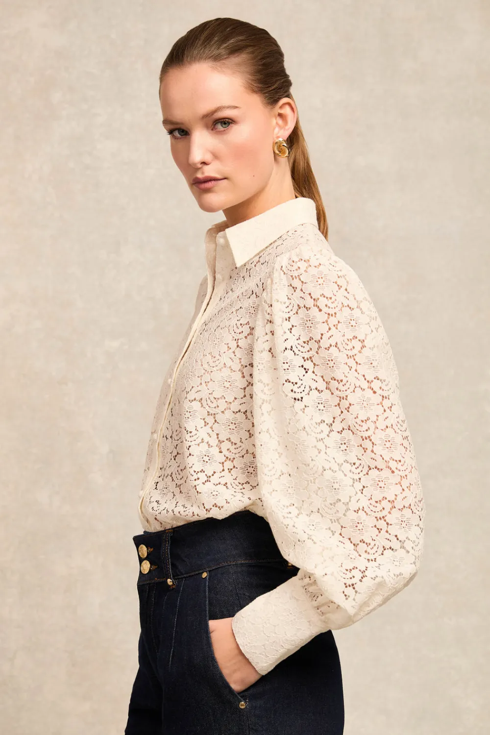 Women Holland Cooper Shirts & Blouses>Iona Lace Shirt