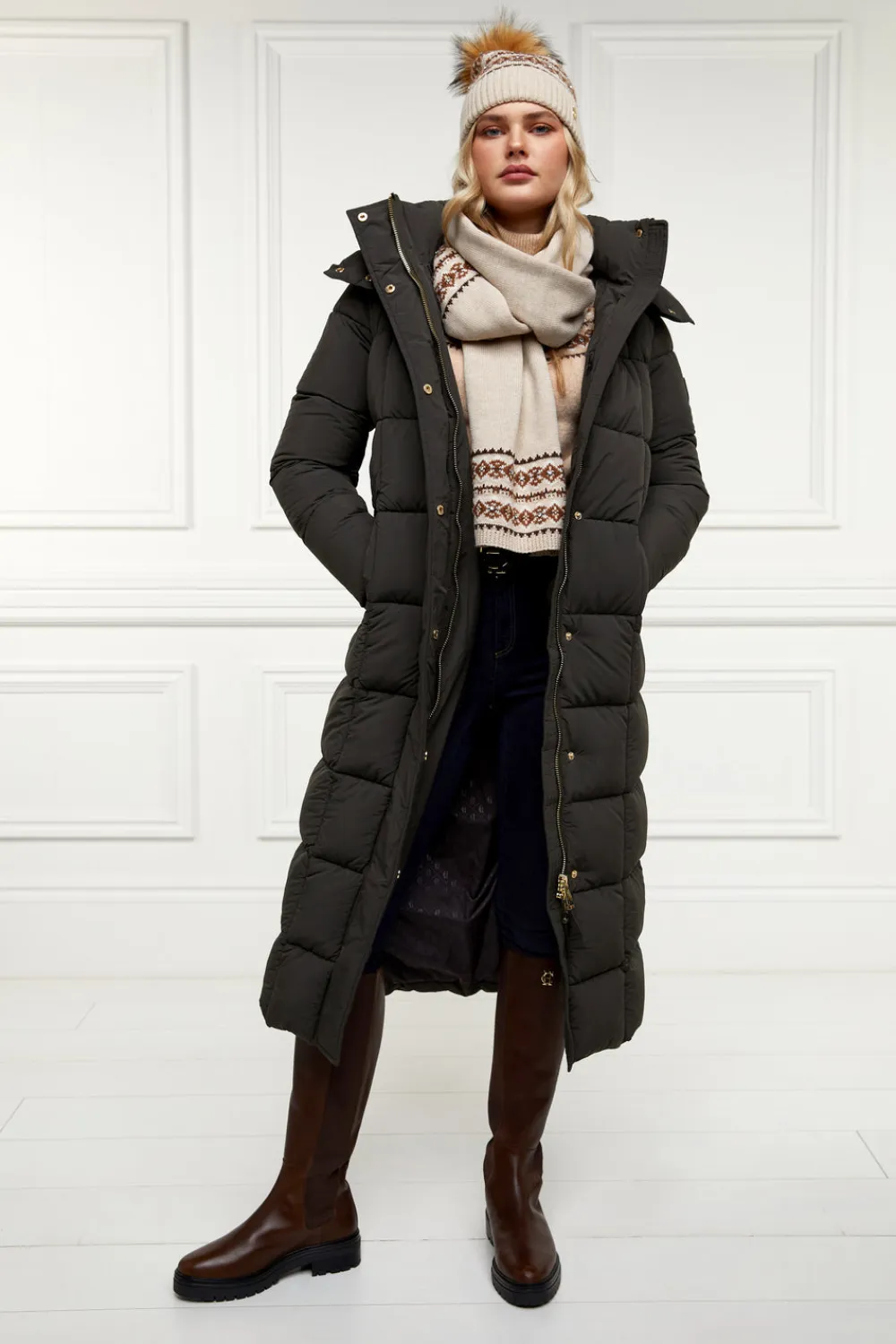 Women Holland Cooper Scarves|Scarves>Jennifer Fairisle Scarf