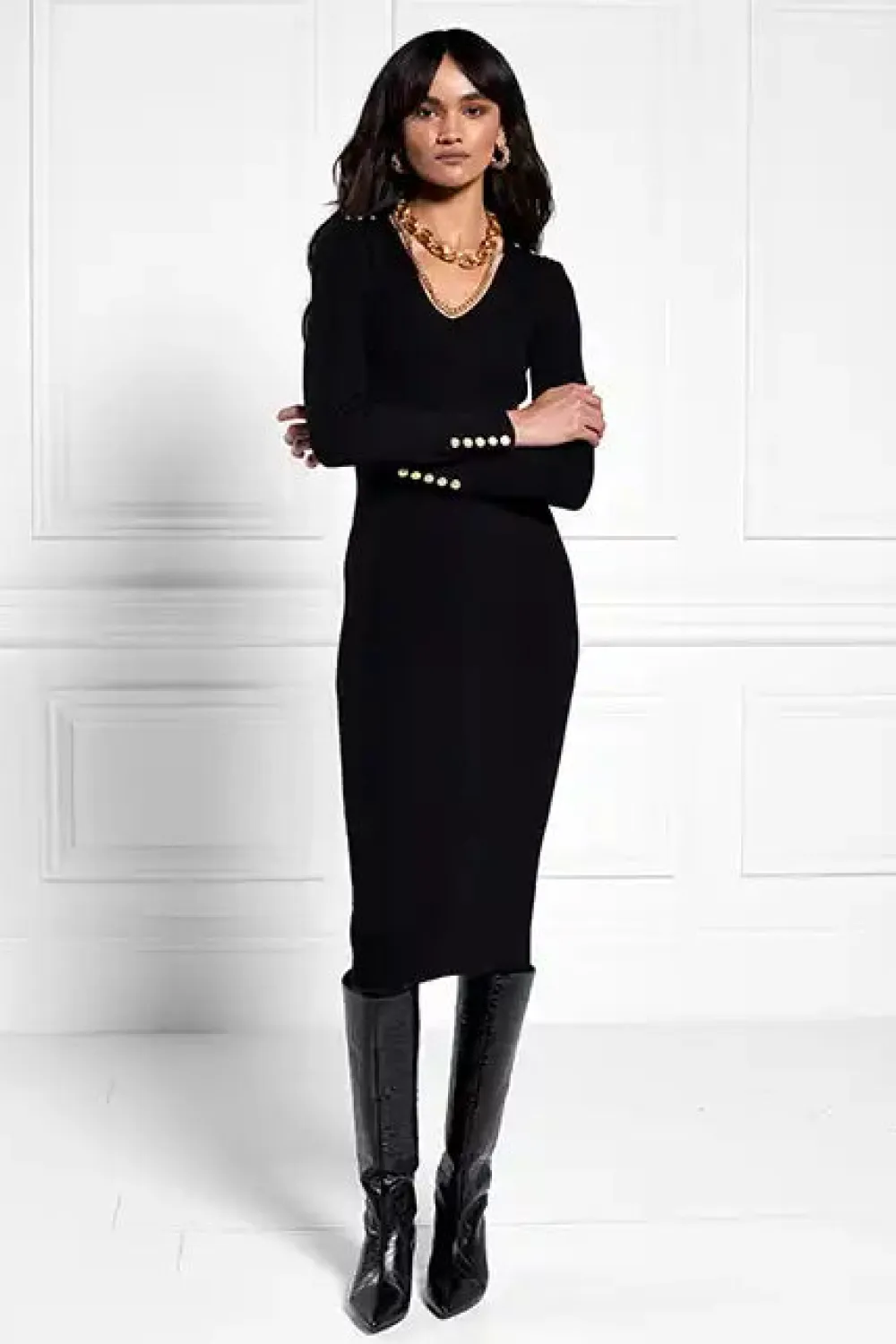 Women Holland Cooper Dresses>Kensington V-Neck Midi Dress