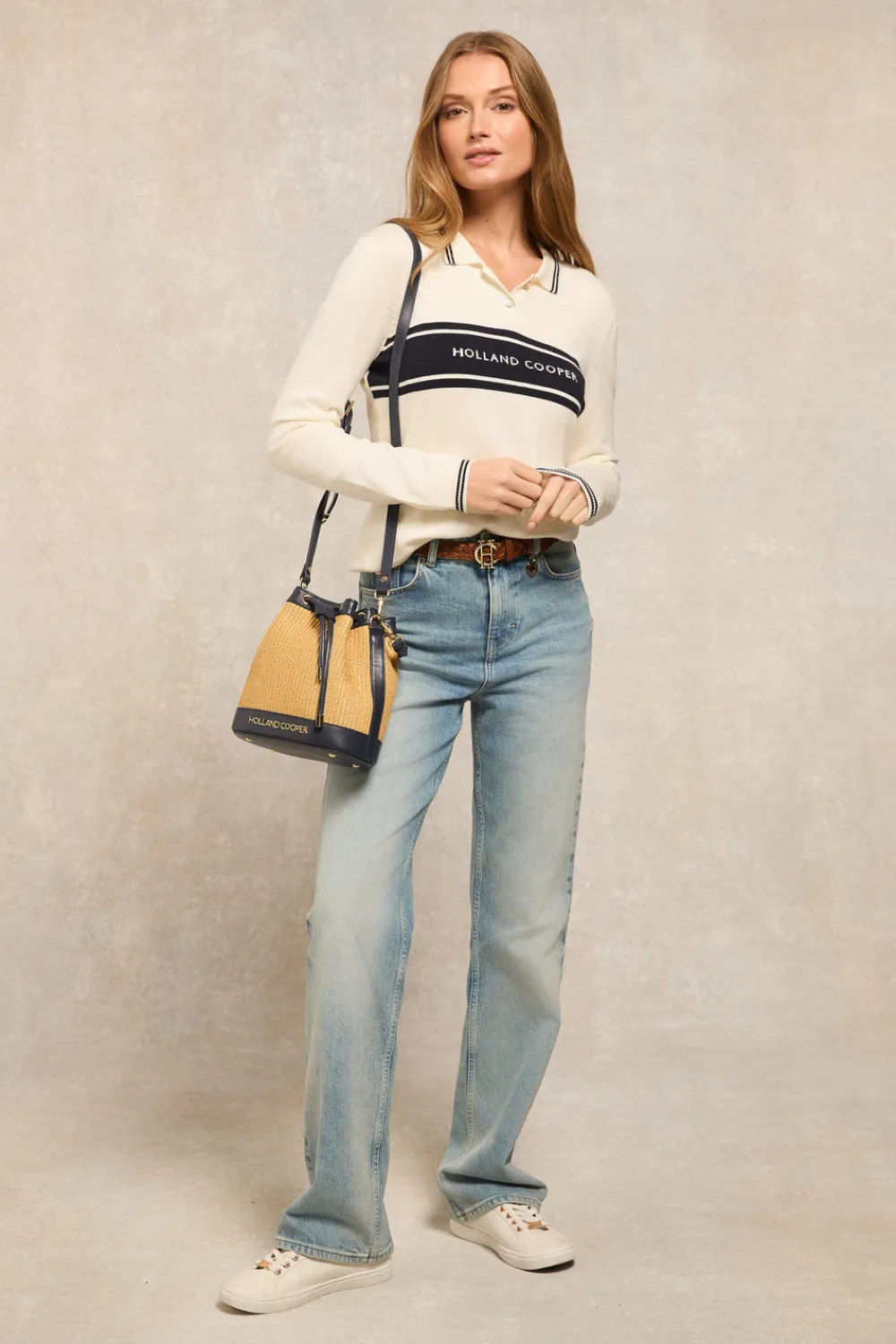 Women Holland Cooper Polo Shirts|Tops>Layla Long Sleeve Knitted Polo