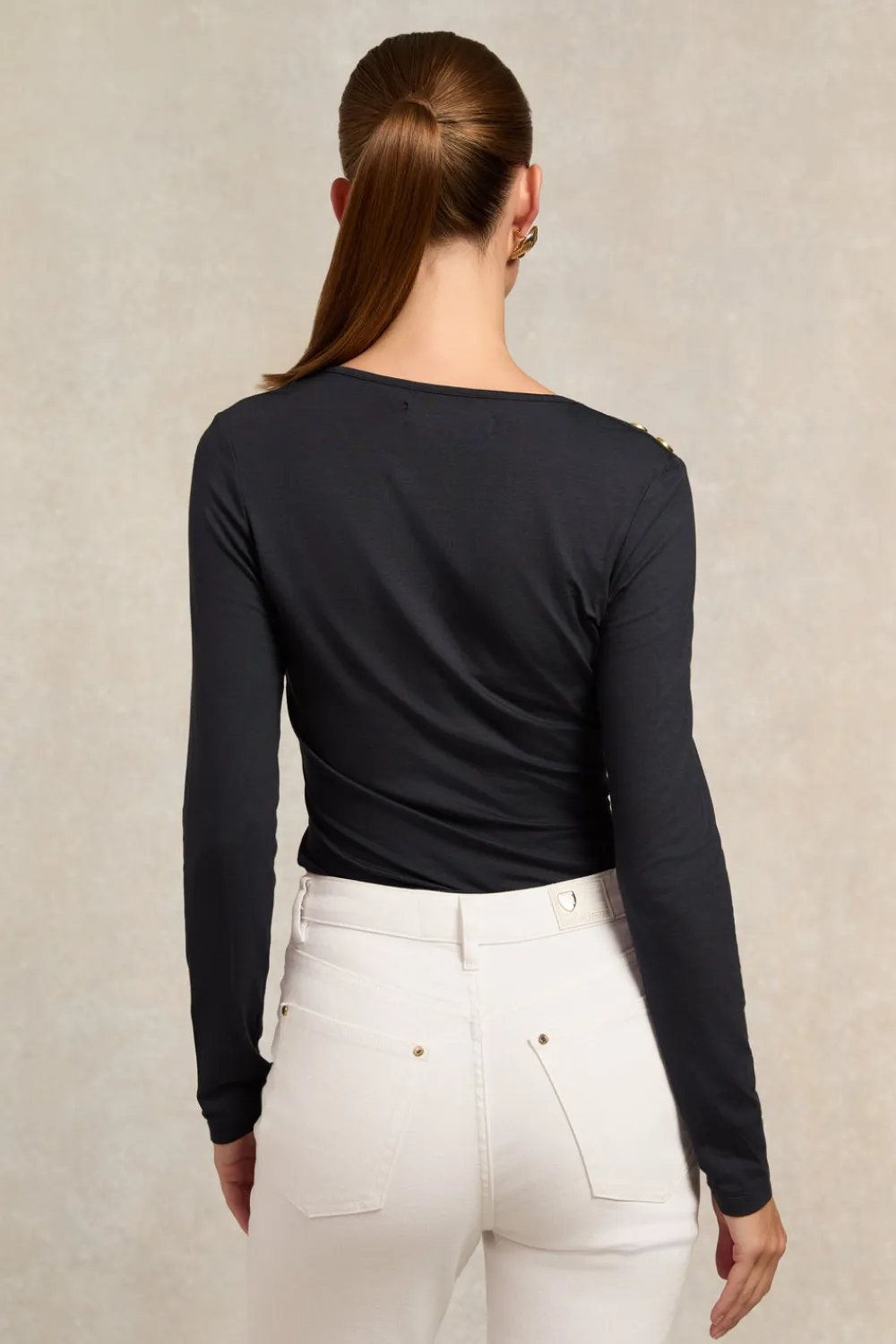Women Holland Cooper Tees|Tops>Long Sleeve V-Neck Tee