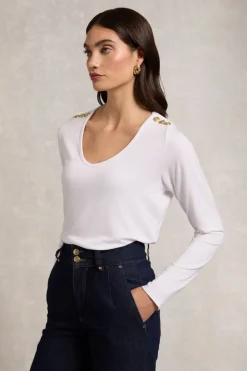 Women Holland Cooper Tees|Tops>Long Sleeve V-Neck Tee