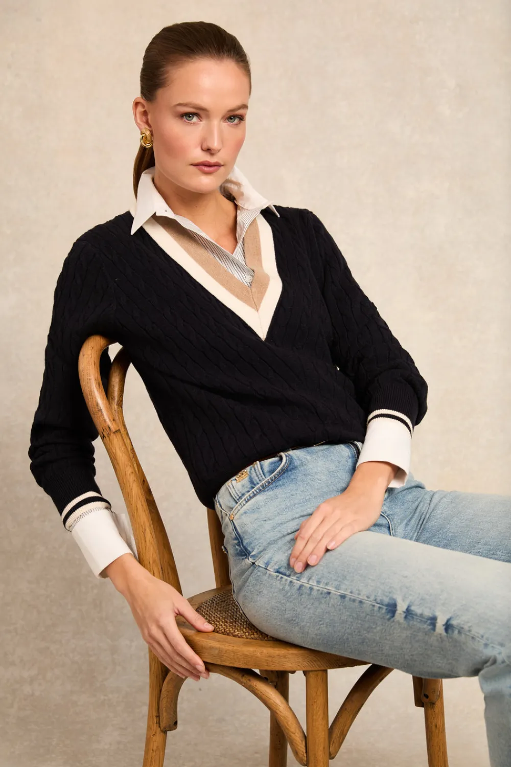 Women Holland Cooper Knitwear>Melissa V Neck Knit