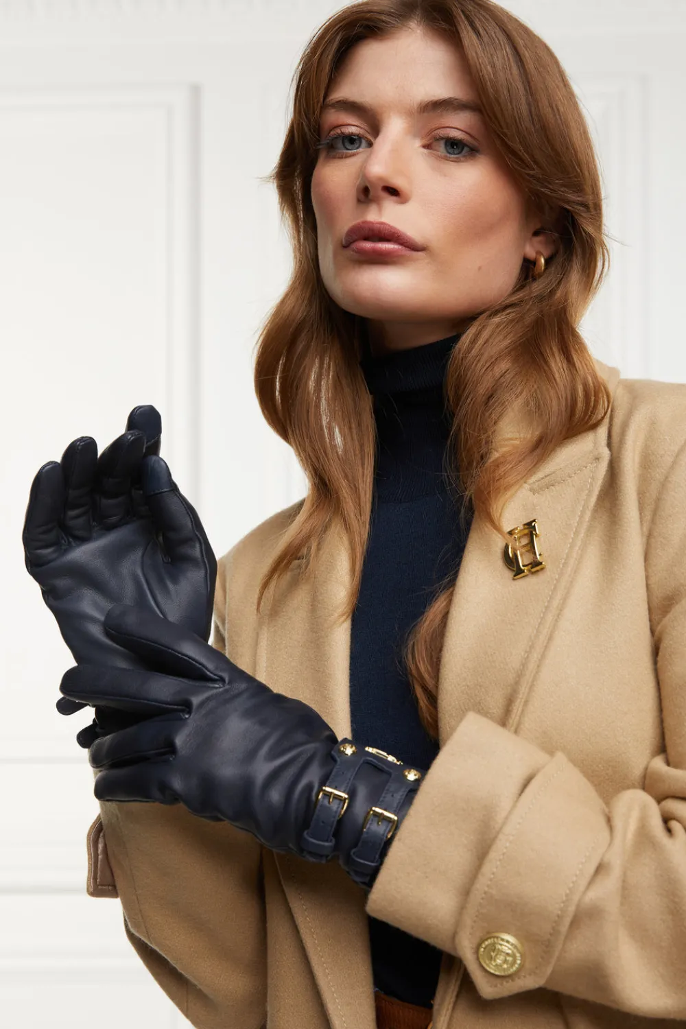 Women Holland Cooper Gloves|Gloves>Monogram Leather Gloves