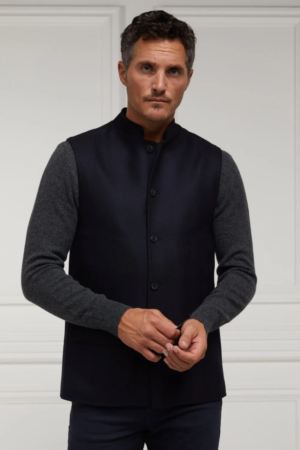 Holland Cooper Waistcoats|Gilets>Nehru Gilet