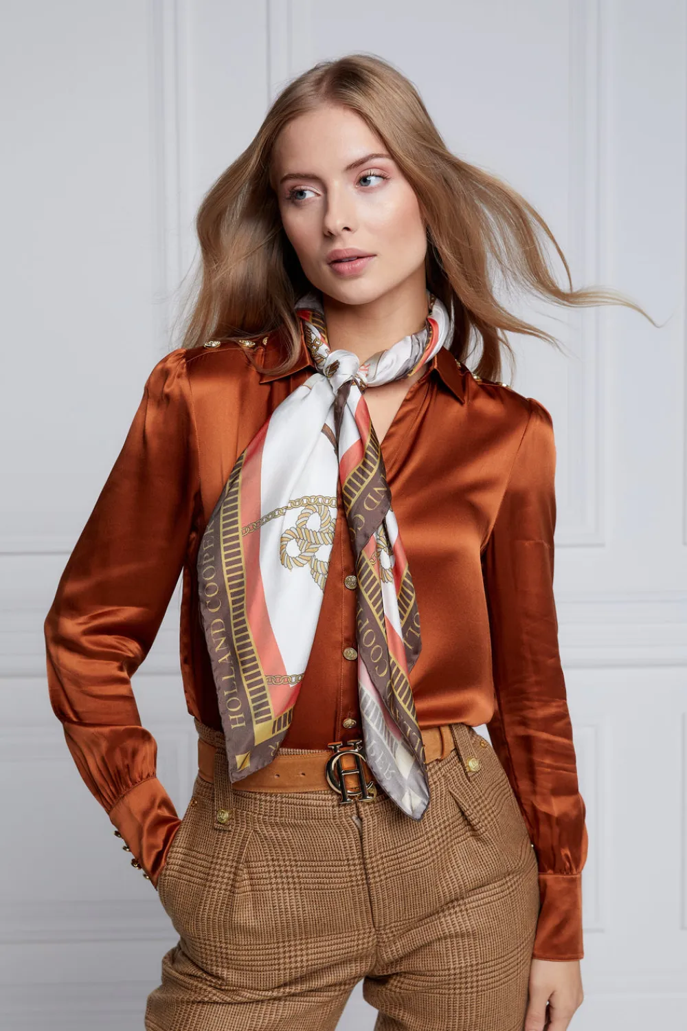 Women Holland Cooper Scarves|Scarves>Regal Horse Silk Scarf