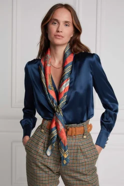 Women Holland Cooper Scarves|Scarves>Regal Horse Silk Scarf
