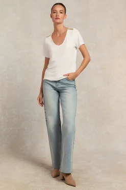 Women Holland Cooper Tees|Tops>Relax Fit V-Neck Tee
