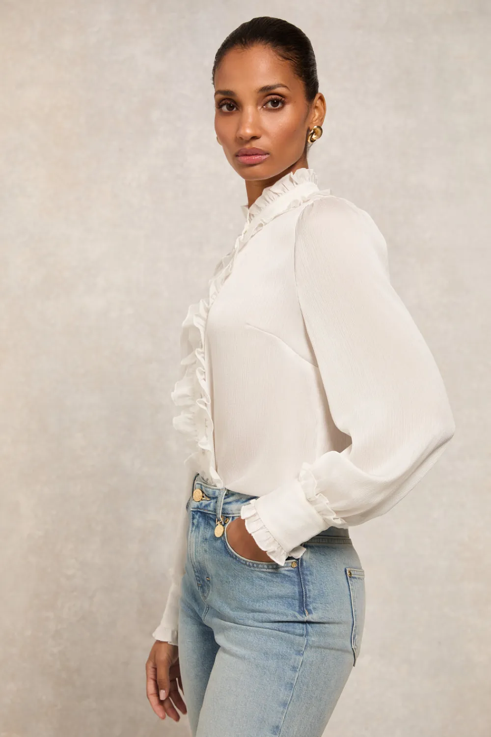 Women Holland Cooper Shirts & Blouses>Ruby Ruffle Shirt