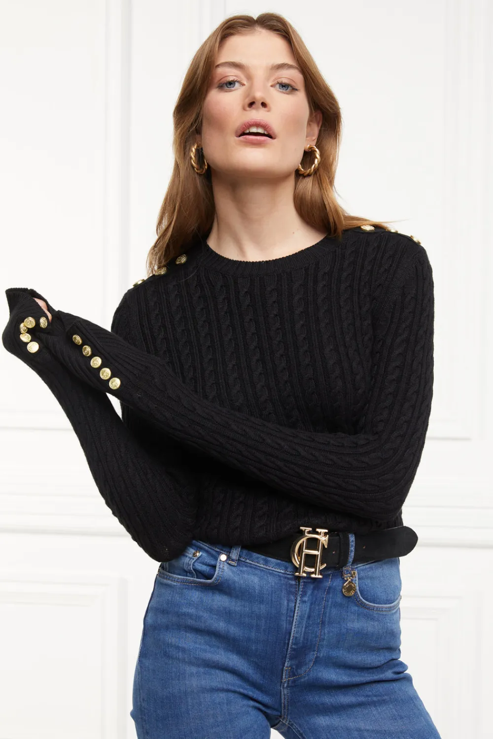 Women Holland Cooper Knitwear>Seattle Cable Crew Knit