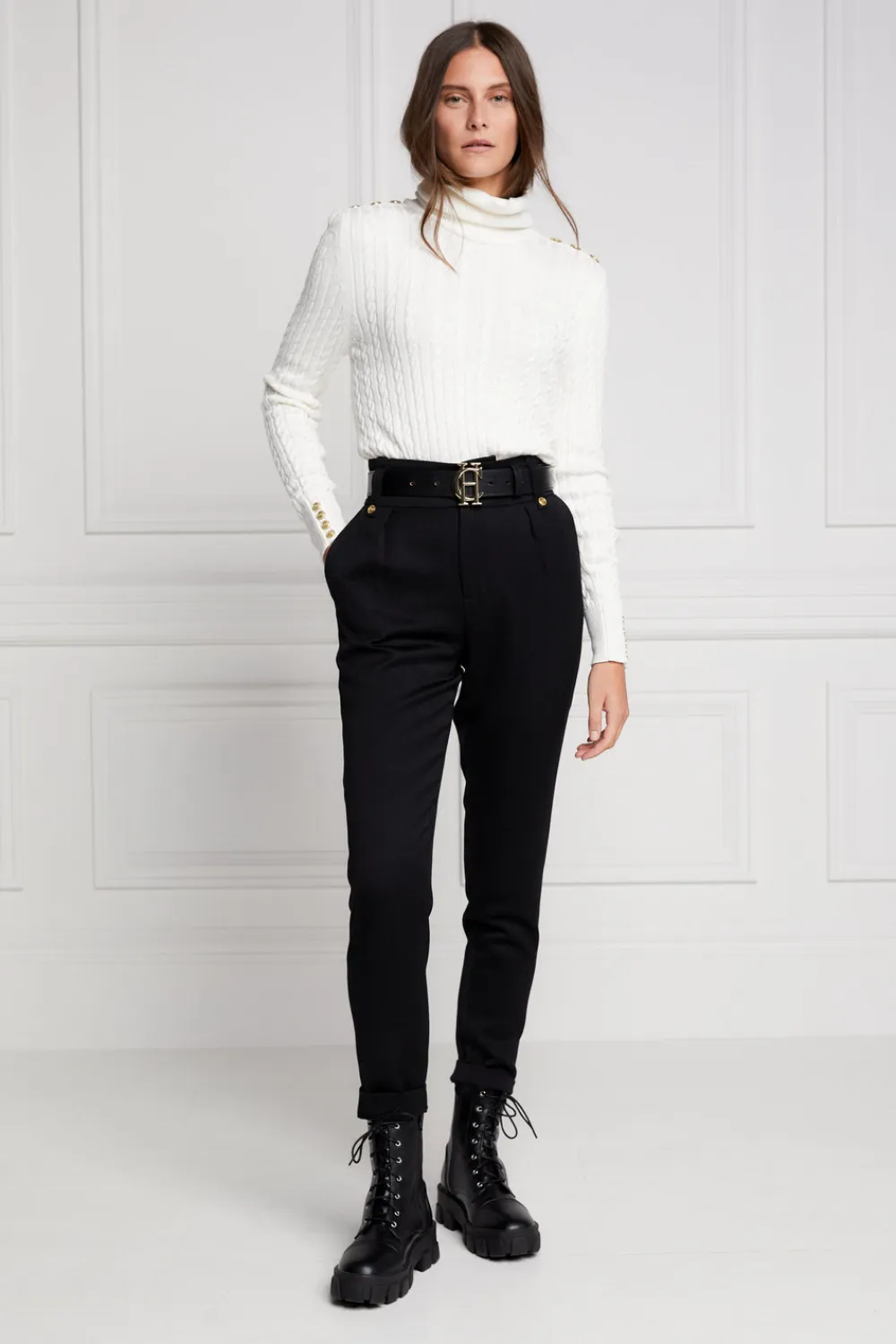 Women Holland Cooper Knitwear>Seattle Roll Neck Cable Knit