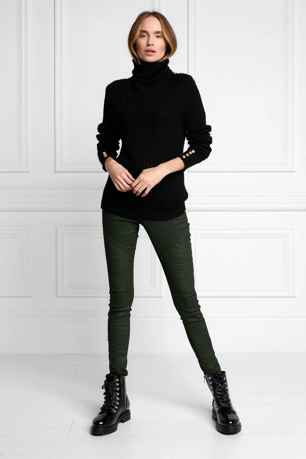 Women Holland Cooper Knitwear>Seattle Roll Neck Cable Knit