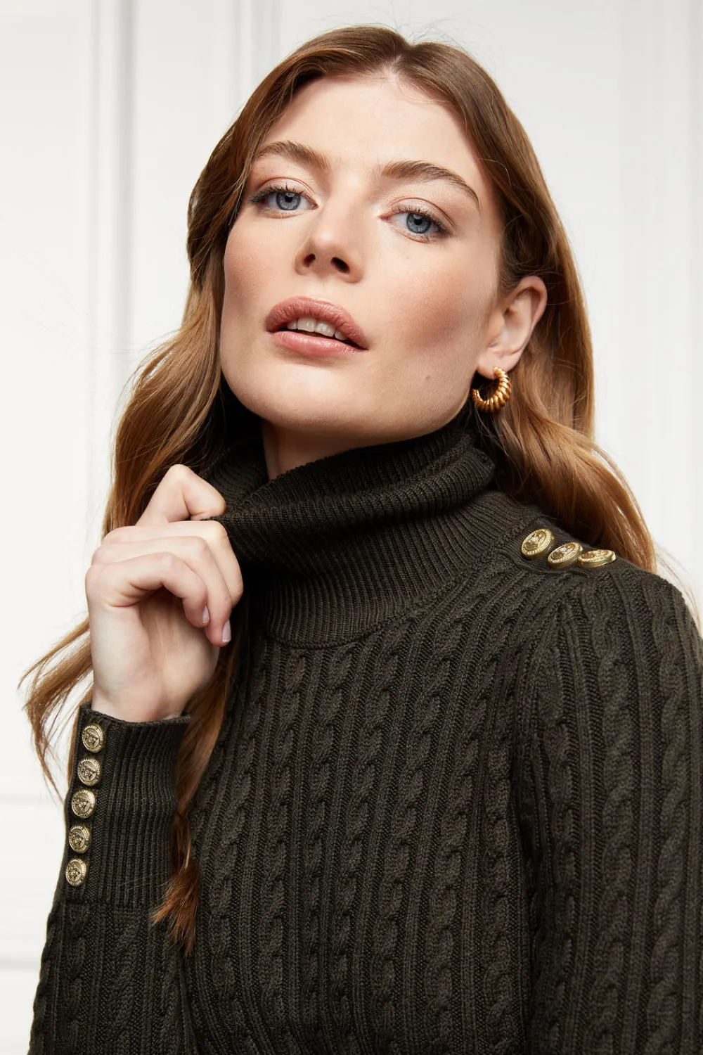 Women Holland Cooper Knitwear>Seattle Roll Neck Cable Knit
